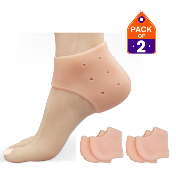 Pack of 2 & 1 Silicone Heel Protector, Heel Cushion, Heel Pads,Gel Heel Cups(2 Pieces), for Plantar Fasciitis,Blister, Cracked Foot, Bone Spur Relief,Heel Pain, Achilles Tendinitis for Men & Women (No Color Choice)