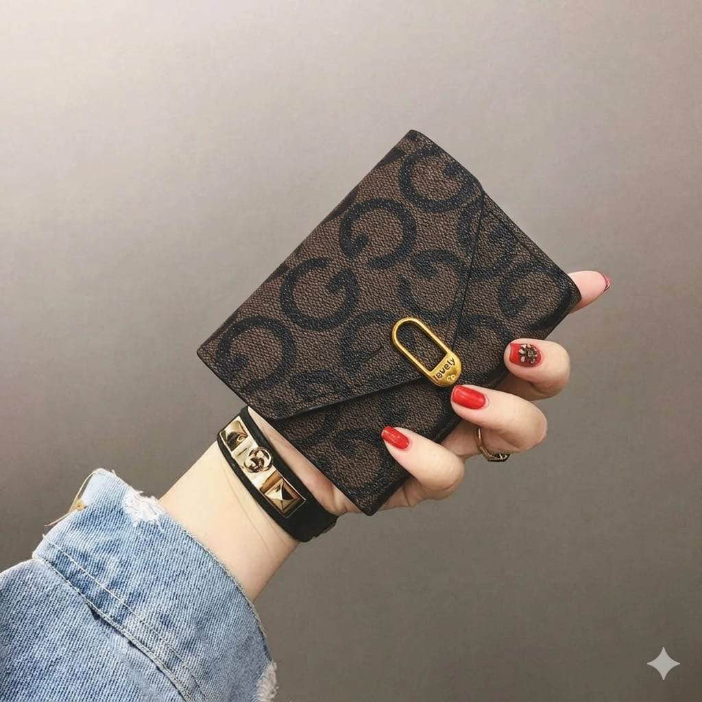Crocodile Pattern PU Leather Tri-Fold Wallet