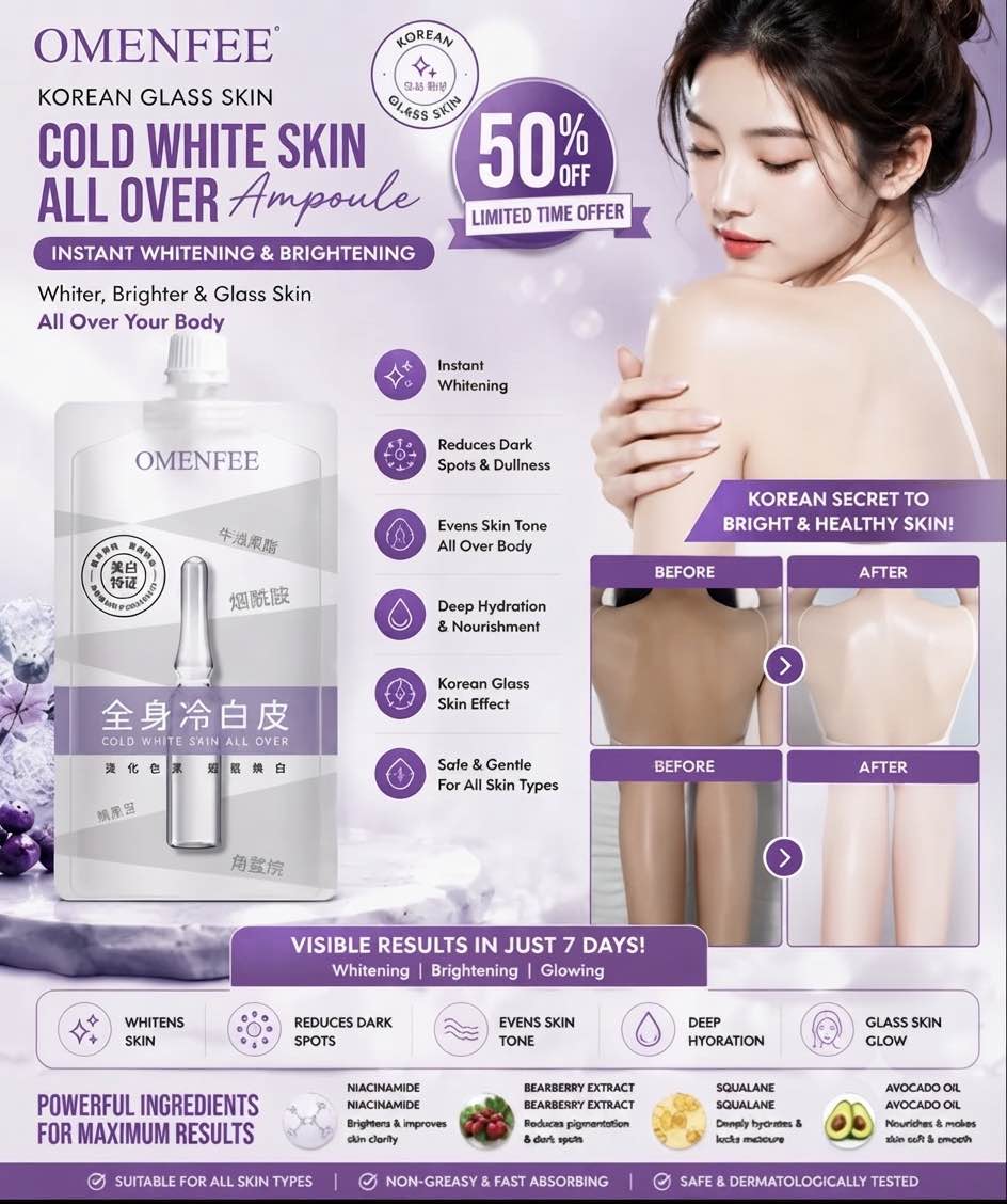 OMENFEE Whitening Body Korean Glow Milk Cream | Whole Body Moisturizing Lotion | Brightening Body Cream for Soft & Glowing Skin