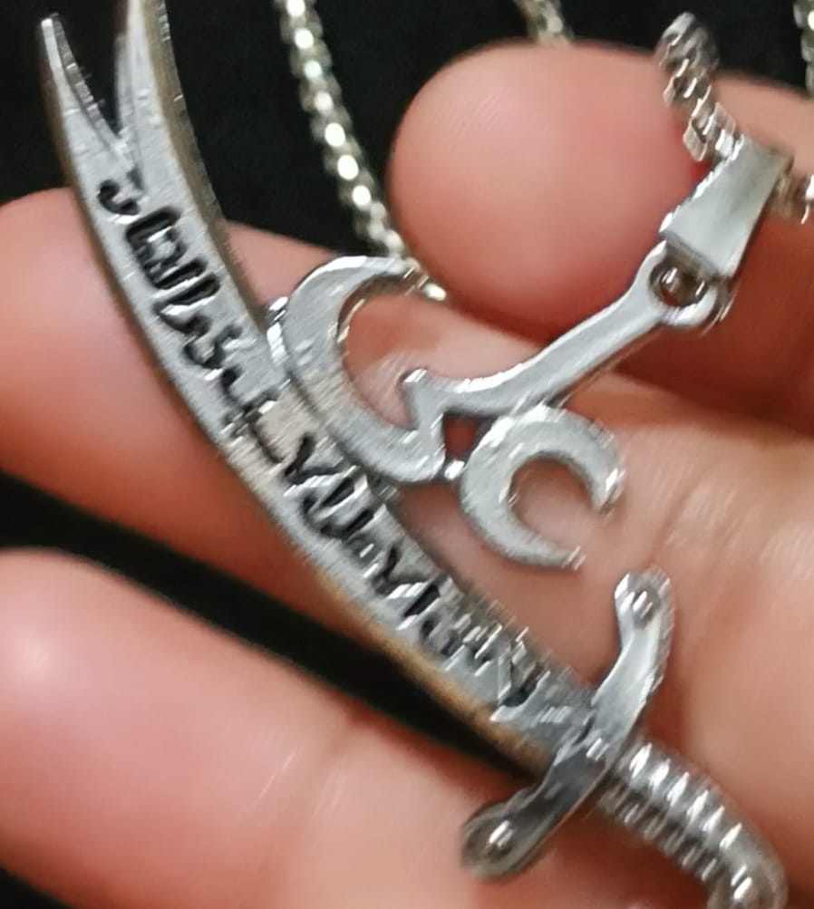 NEW TREND STAINLESS STEEL HAZRAT ALI SOWARD  NACKALACE/LOCKET /PANDENT FOR MEN /WOMEN