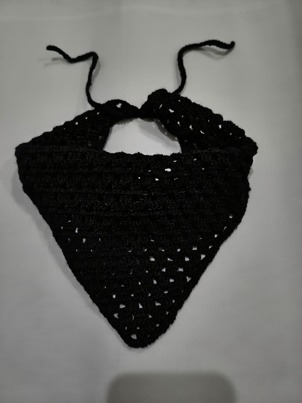 Handmade Crochet Bandana Head Scarf Boho Hair Accessory