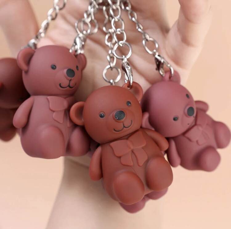 Bear Keychain Style | 1 PCS  |Trendy LIP GLOSS | Different shades | MATTE MAKE UP YOUR LIPS ( 1 PCS )
