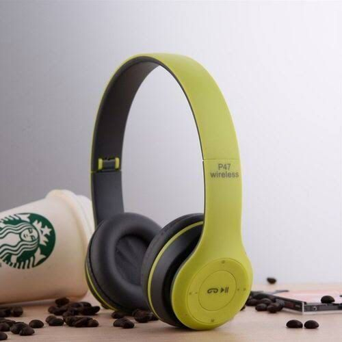 Wireless Headphones, P47 Bluetooth Foldable Headset with Microphone Support FM Radio TF for PC TV Smart Phones & Tablets Etc