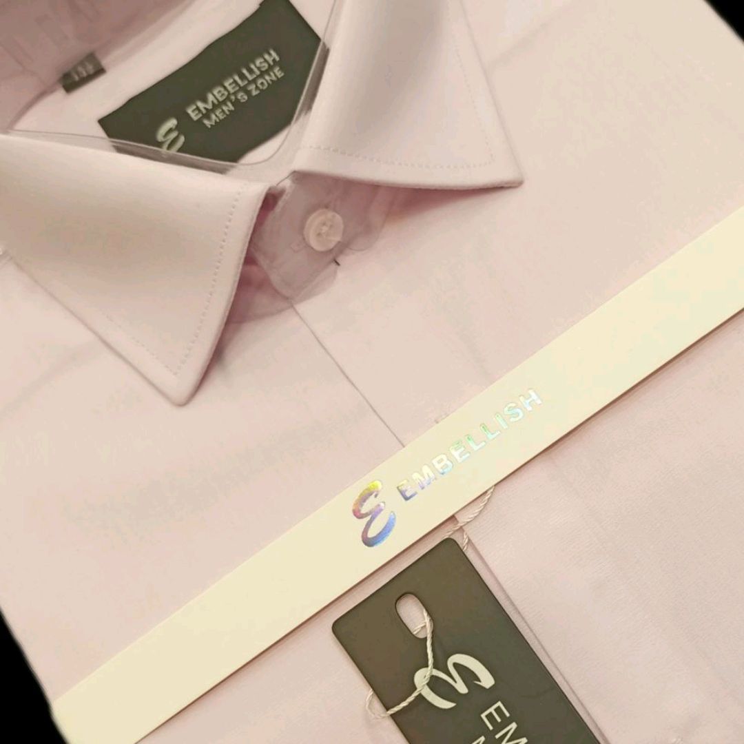 Embellish Imported Fabric (Tea Pink) Formal & Casual Shirt For Men(Cotton)