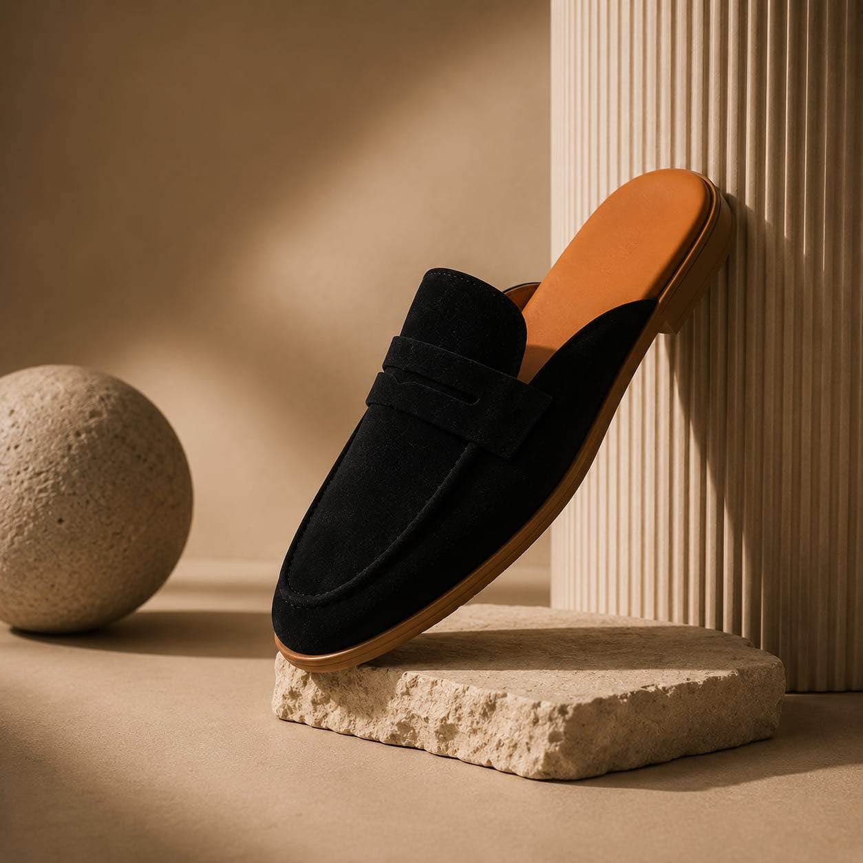 Premium Suede Leather Penny Loafers for Men - Casual Soft Sole Slip-On Shoes 👟