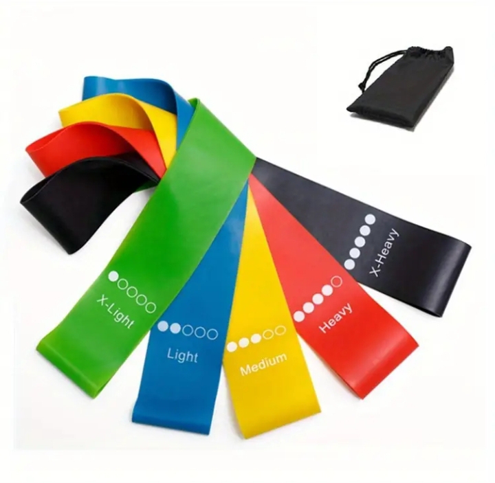 pack of 5 yoga pilates resistance bands, flexible resistance band for workout,gym training exercise.fittness bands