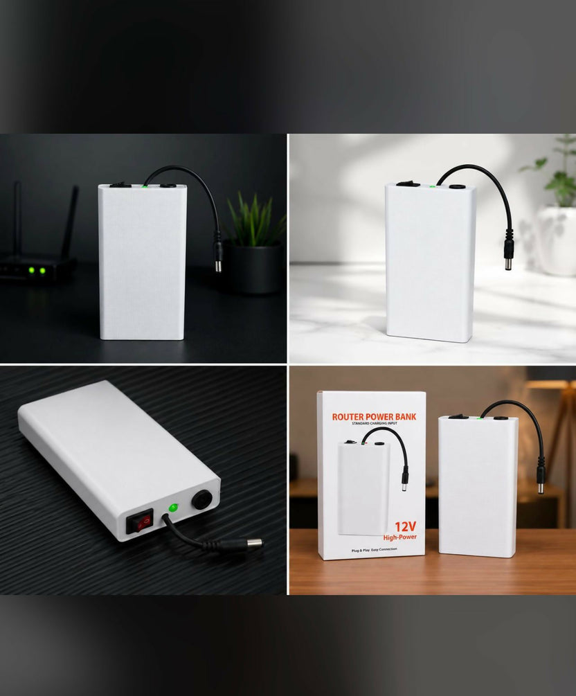 Xiaomi Mi 12V Router Power Bank 20000mAh UPS Backup Battery for WiFi Router | Plug & Play