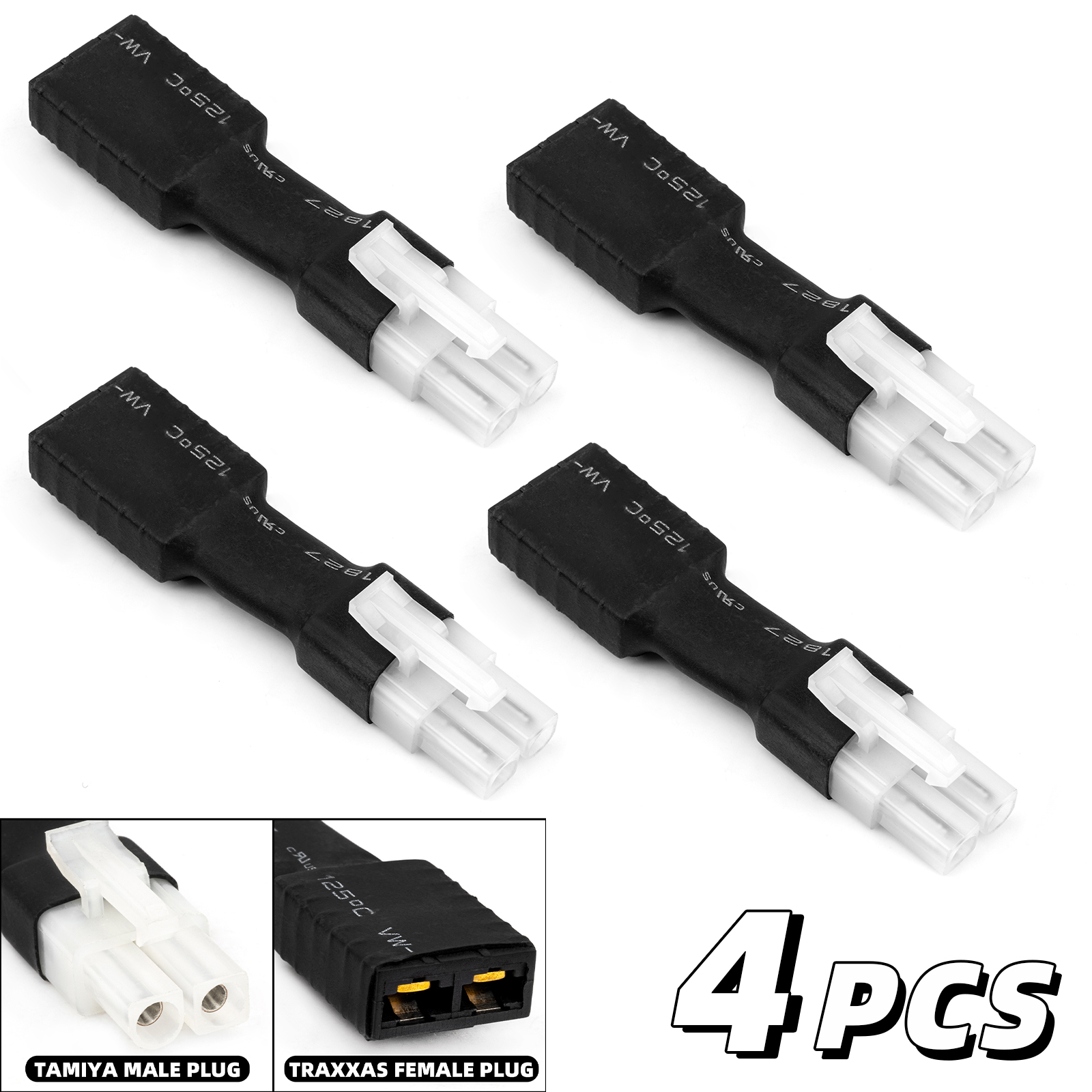 RCXAZ Battery Adapter Plug XT60 TAMIYA TRAXXAS T-TYPE Adapter DIY For RC Car Ship Helicopter Quadcopter LiPo Battery Connector