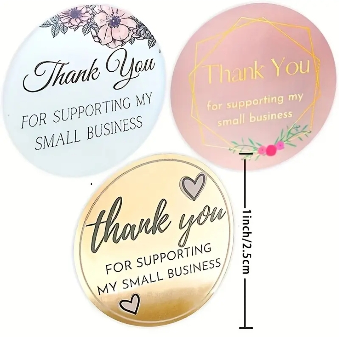 500pcs/roll 25mm Thank You Sealing Stickers Envelope Decoration Adhesive Stickers Labels