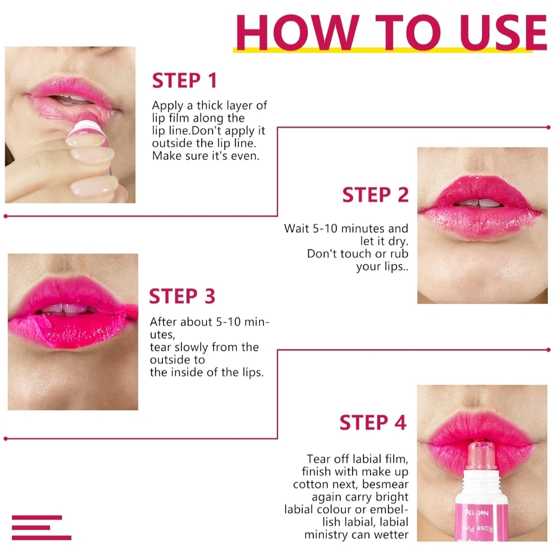 Long Lasting And Waterproof Peel Off Wow Lipsticks - 6 pcs - Multocolours Availble - Same as shown in Pictures