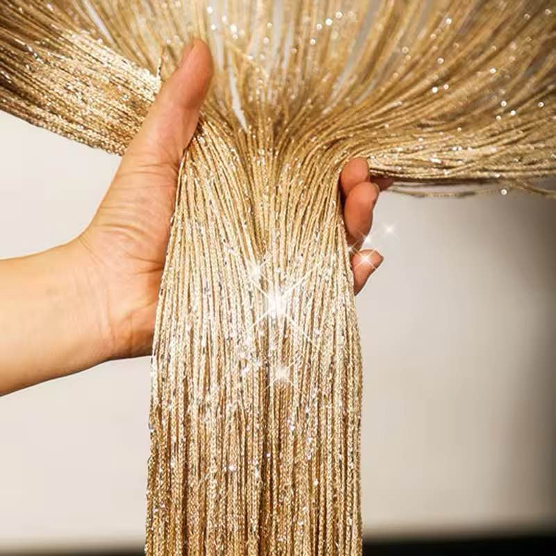 200x100 cm Luxury Crystal Curtain Flash Line Shiny Tassel String Door Curtain Window Room Divider Home Decoration cortinas