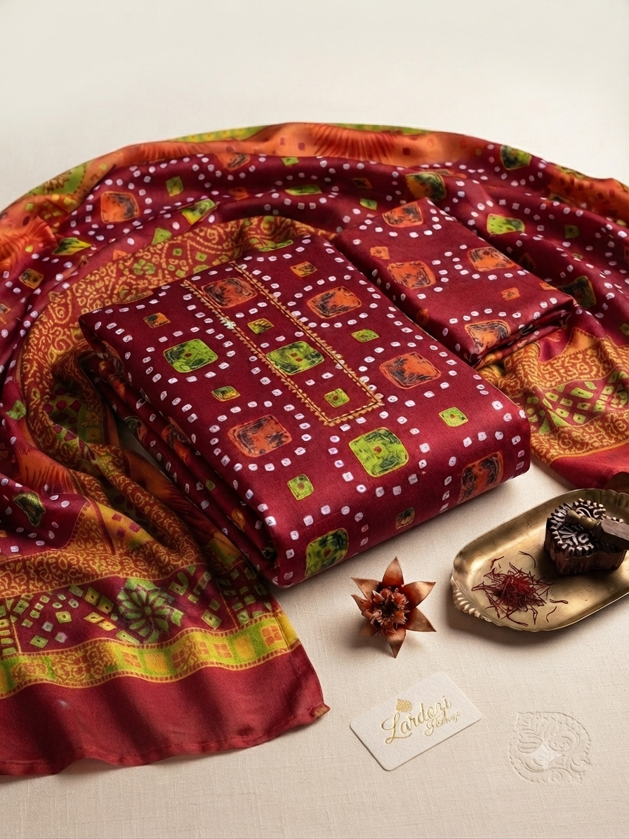 PRINTED 3 PCS COLLECTION PRINTED SHIRT 2.5 METRE PRINTED TROUSER 2.25 METRE PRINTED DUPATTA 2.25 GHAZ