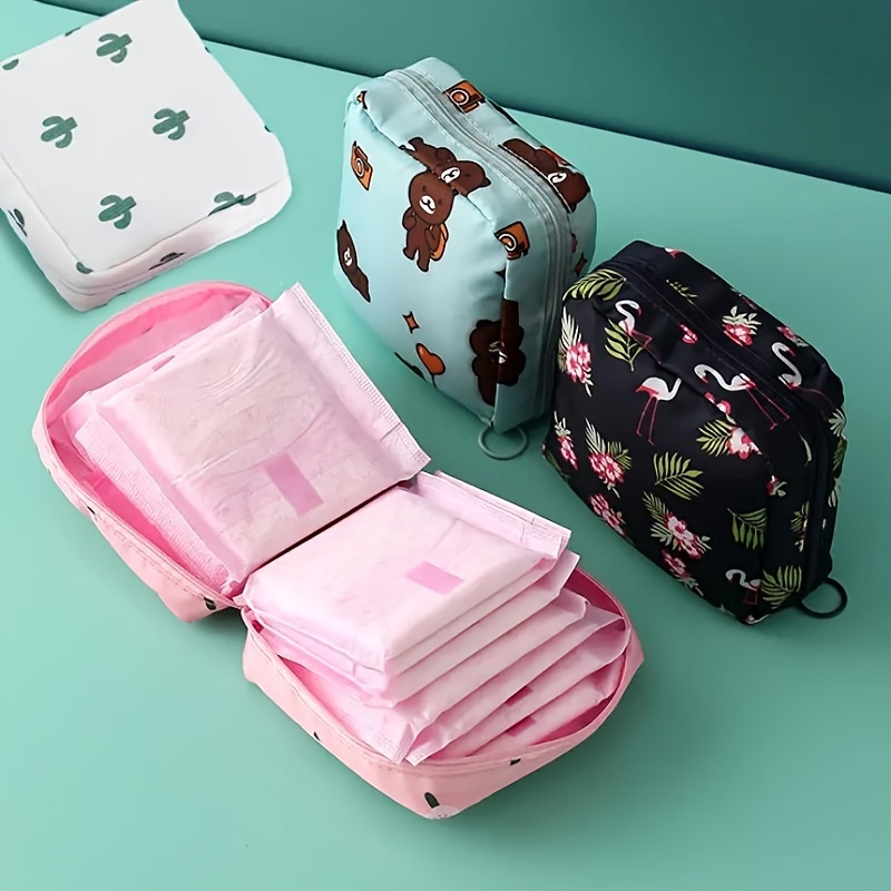 Pad Bag for Girls – Waterproof Sanitary Napkin Storage Pouch | Portable Period Pad Bag for School & Travel | Compact Tampon & Makeup Organizer for Teen Girls & Women | Multipurpose Pad Box & Coin Purse
