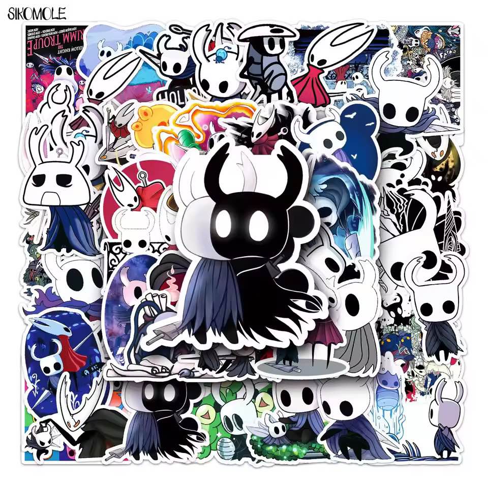 25PCS Cartoon Game Hollow Knight Cool Stickers Aesthetic Kid DIY Toy Car Skateboard Laptop Phone Graffiti Decal Sticker F5 customization available