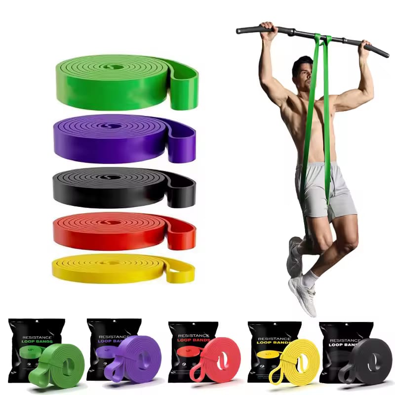 Heavy Duty Resistance Bands Latex Elastic Training Pull Up Assist Bands For Pilates Exercise Fitness Random Colors Durable Material For Home Gym Workout Strength Training And Stretching Exercises price in Pakistan