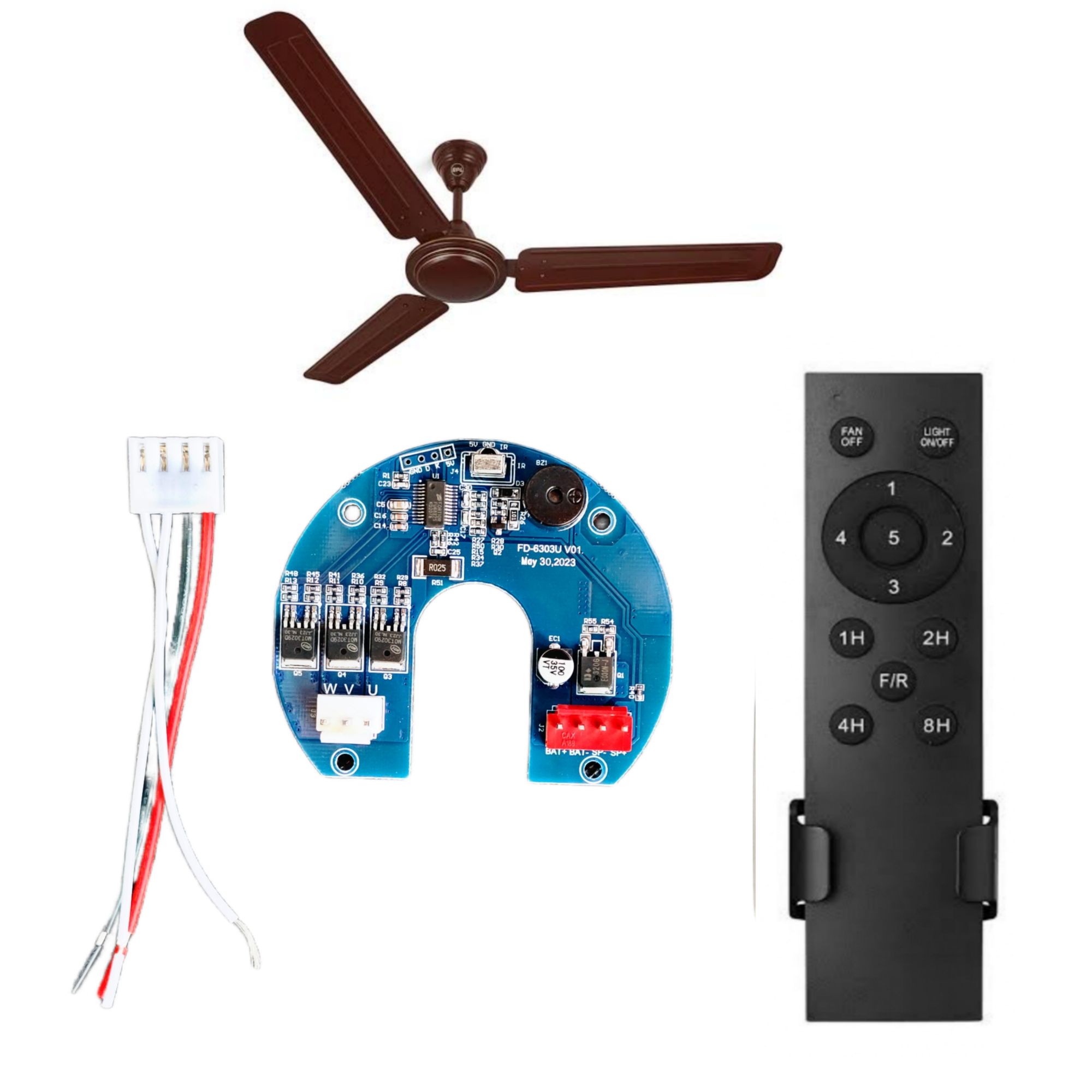 AC/DC Ceiling Fan Circuit Big High Power Circuit 65W With Remote ...
