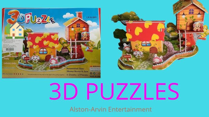 3D Educational Puzzle Toy- | Cardboard Diy Jigsaw Puzzle | Model Building Kit | Best Learning Paper Craft House Series
