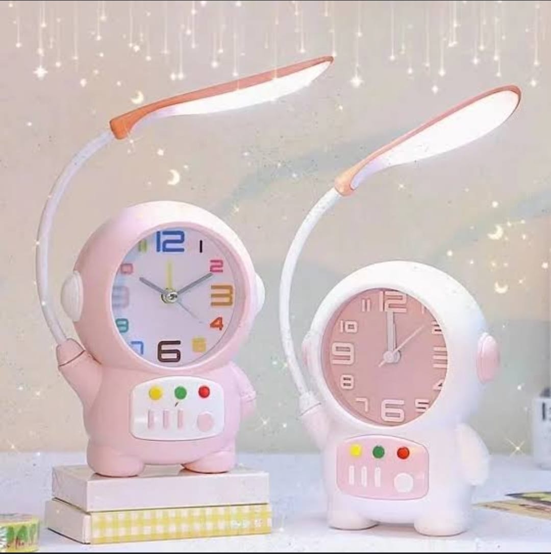 Astronaut Desk Lamp with Clock