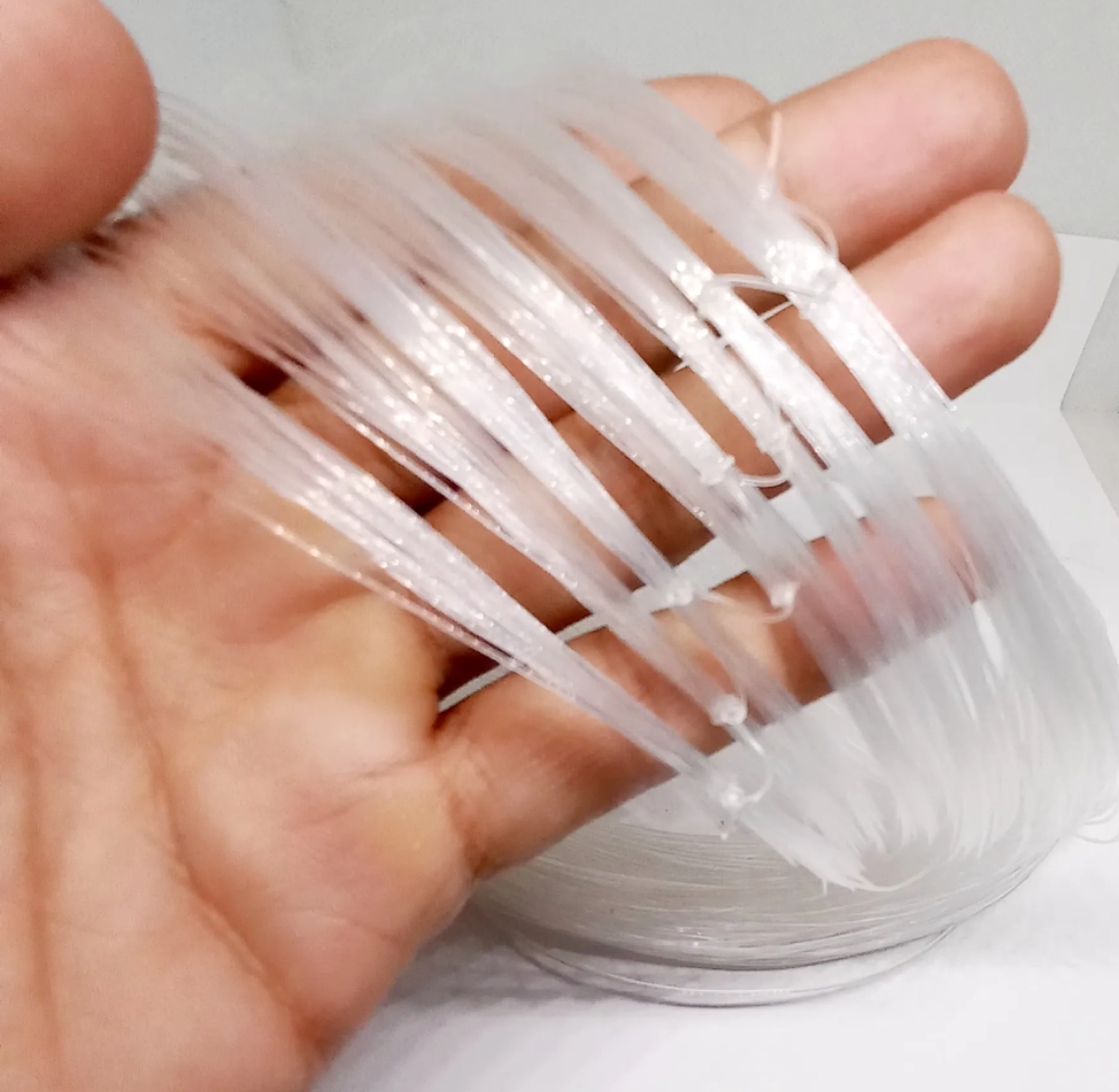 50Meter Fish Wire White Super Strong Mono filament Main Sinking fish Line Fish Wire All Sizes 0.3mm - 1mm Fish Wire, Nylon String Thread, Nylon Fish line, DIY Customize Art & Craft