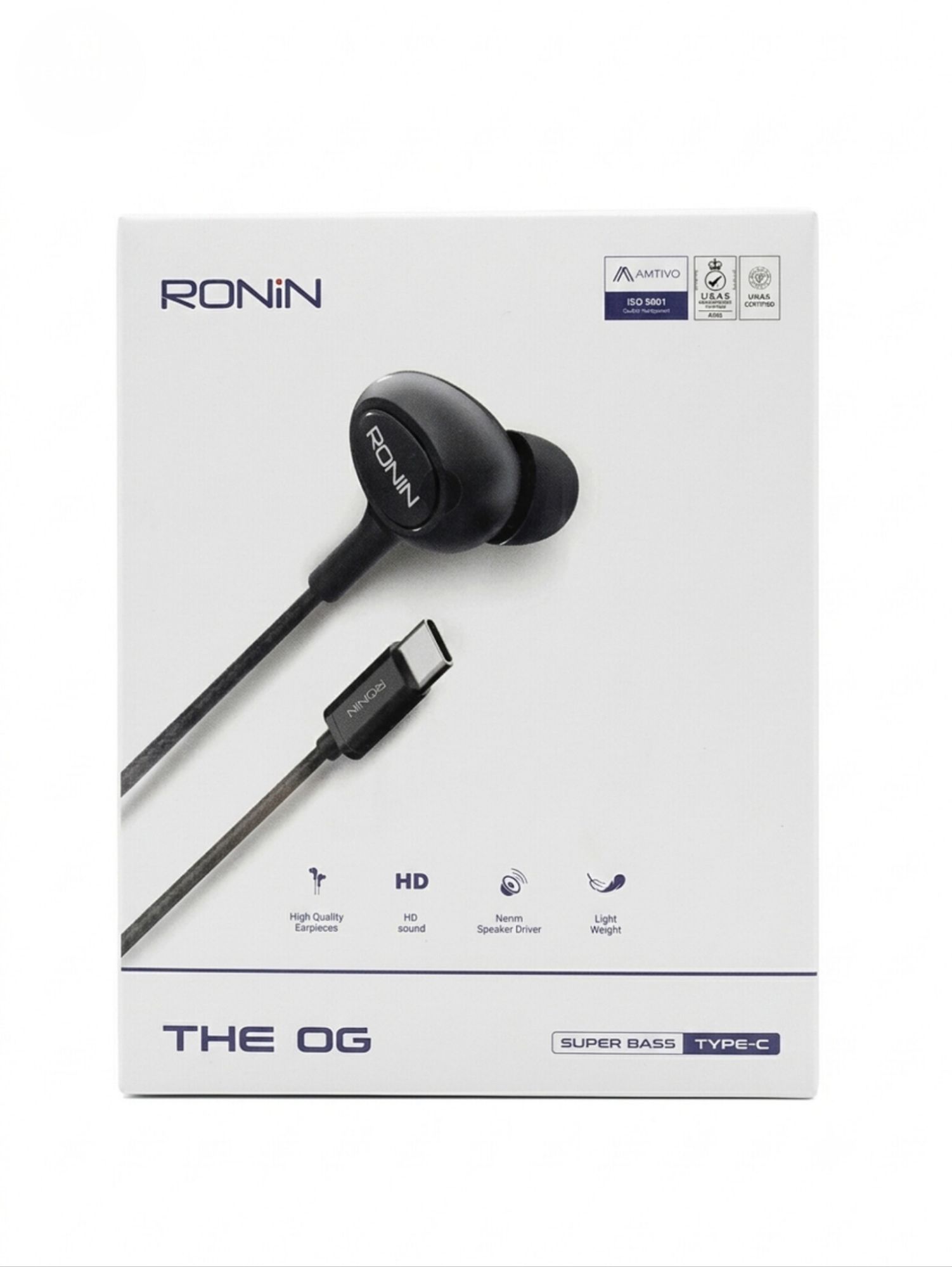 Ronin R-9 The OG Type-C Handsfree | 10mm Driver | Super Bass | HD Sound | In-Line Mic