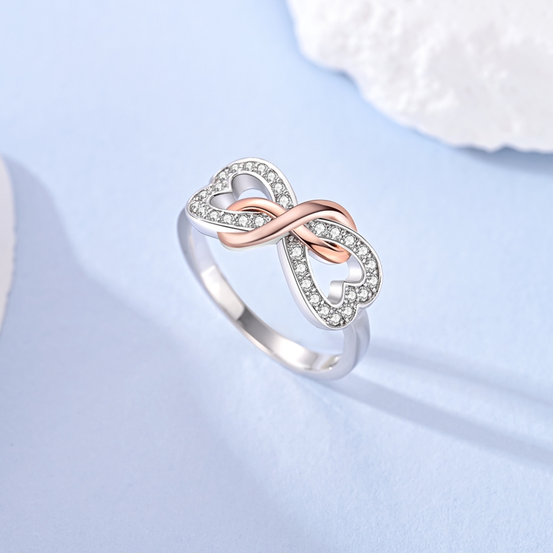 Original 925 Silver Ring Sparking Infinite Love Starry Night Rings For Women Girls Jewelry Birthday Anniversary Engagement 