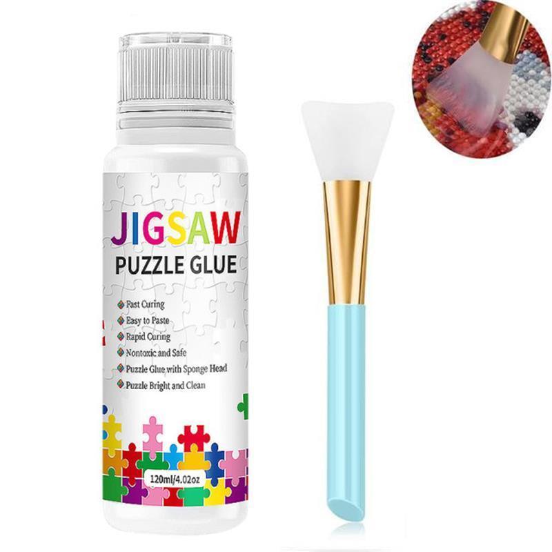 Nicpro Diamond Painting Sealer 7oz / 210ml High Gloss,5D Diamond Painting Glue And Puzzle Glue With Silicone Brush, Permanent Hold Sealer, Fast-Drying For Art Diamond Paint