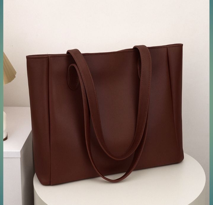Women Stylish Large Capacity Shoulder Tote Bag – Grey Handbag for Daily Use