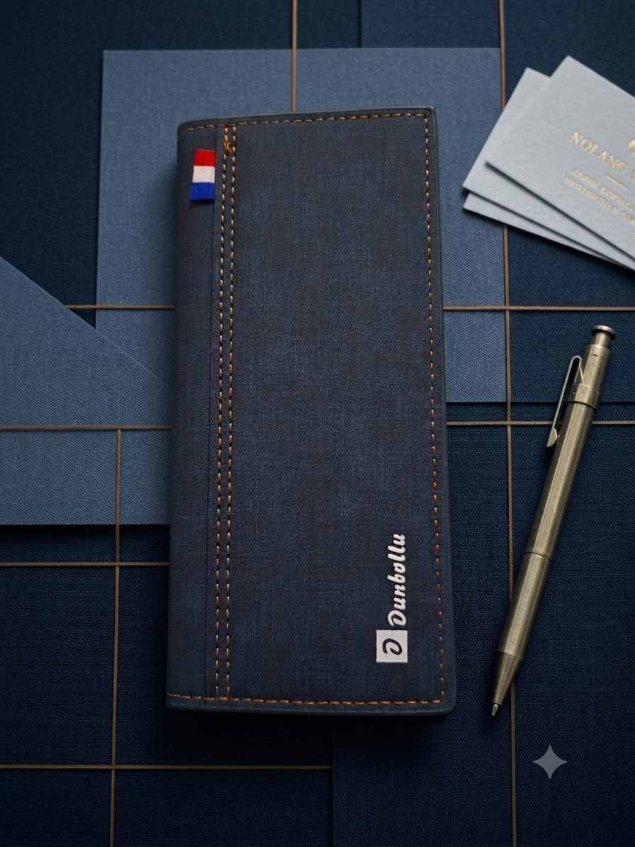 PU Leather Long Bifold Wallet For Men /Multicard Holder  With Zipper Pocket / Wallet For Men