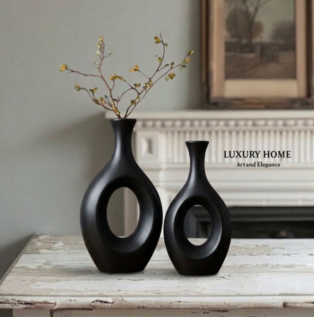 Ceramic Vase Set for Table | White Vases Ceramic | Flower Vases Big Size | Home Decoration Vases Vessels