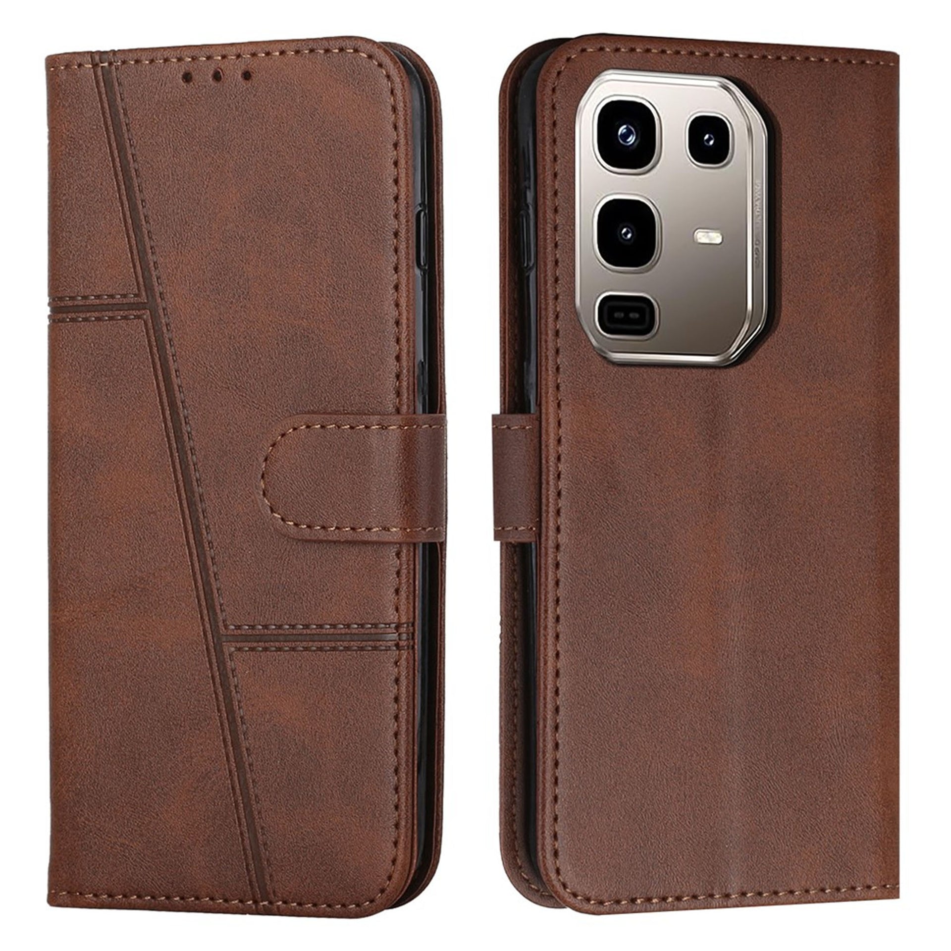 Infinix Note 50 / Note 50 Pro Luxury Leather Flip Case | Vintage Wallet Cover with Card Slots & Kickstand  Shockproof Magnetic Closure