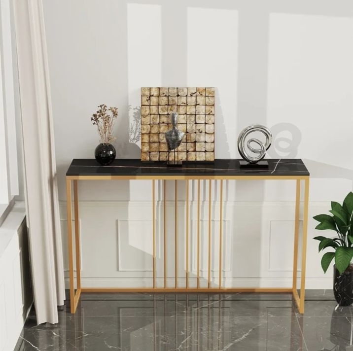 Marble and metal console table for every Room like entry way hallway