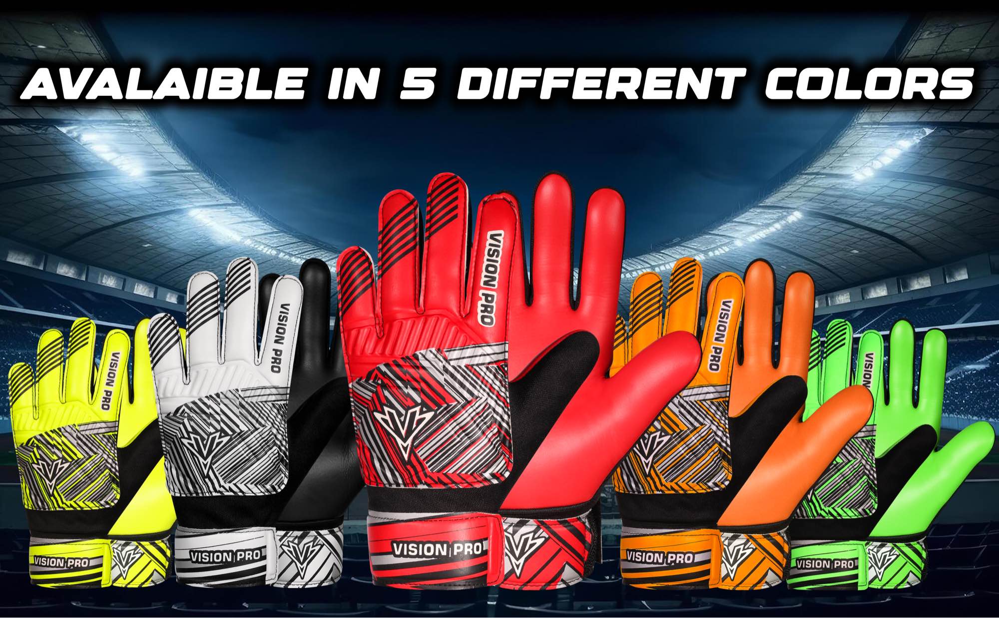 Kids Goalkeeper Gloves Soccer Goalie Football Glove Super Grip Double Wrap Wristband Training Gloves youth Sizes For Boys and Girls