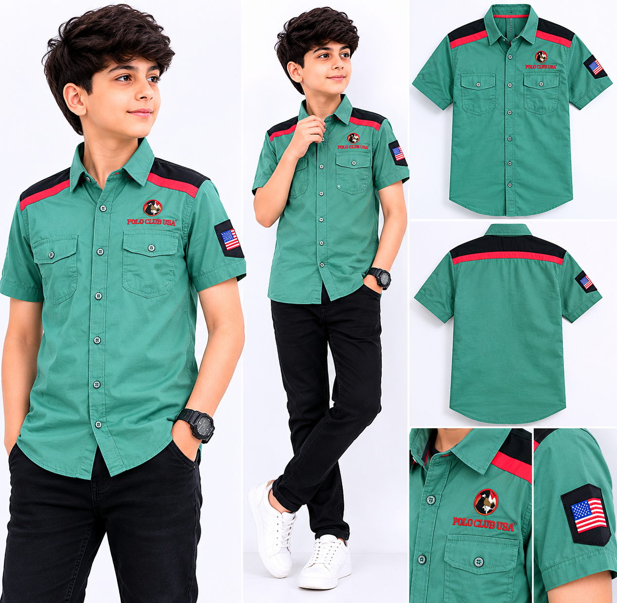 Boys Premium Button Down Polo Shirt