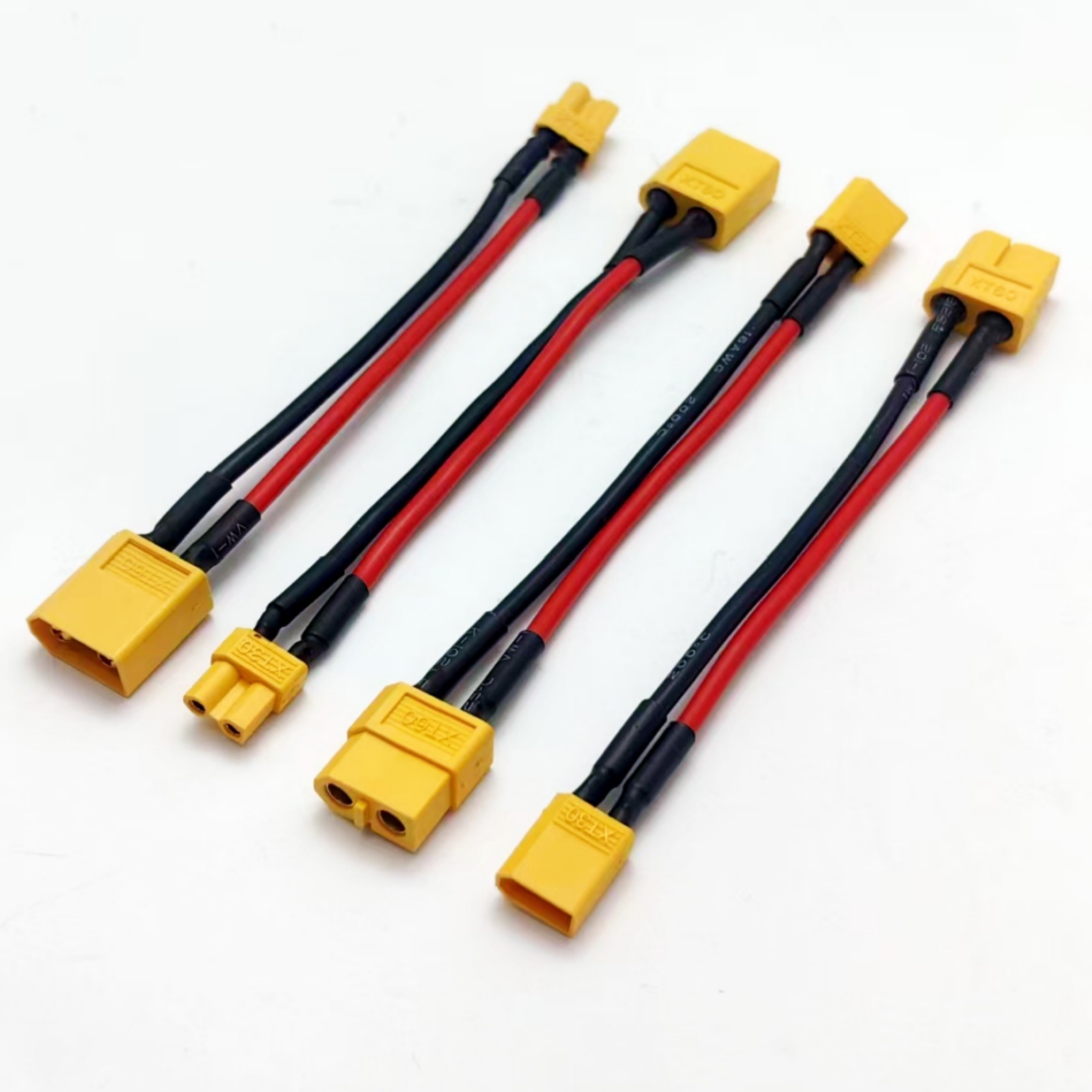 XT60 to XT30 Connector Adapter Male/Female Plug 10CM 16AWG Silicone Wire Cable for RC FPV Quadcopter Parts
