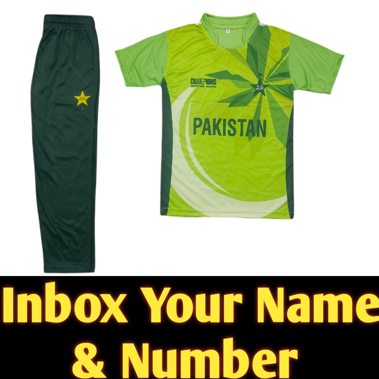 Pakistan CT2025 kids kit with name|Pakistan Kit for Kids jersey - Main Image