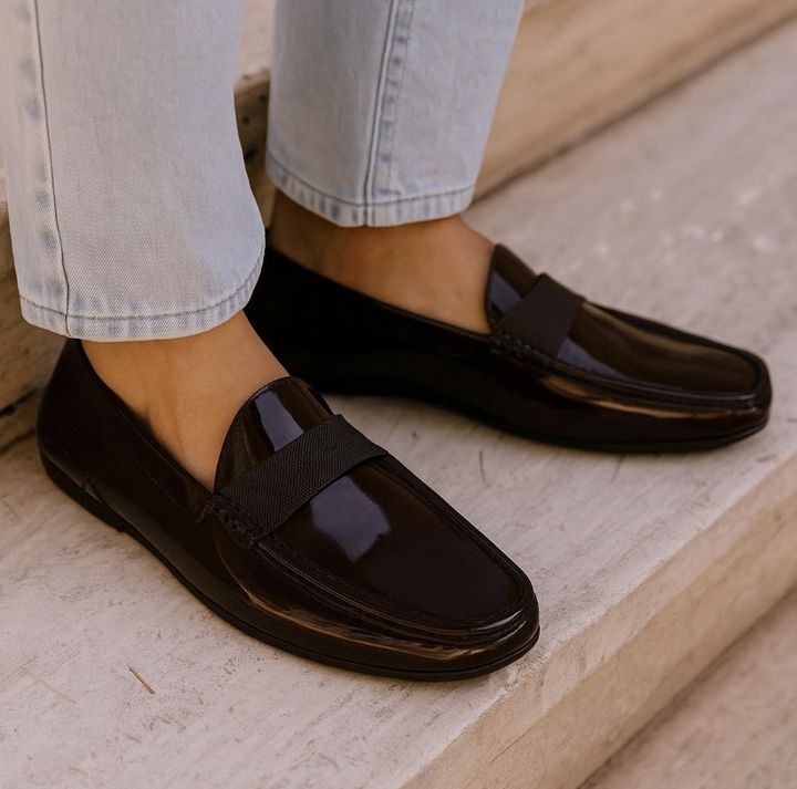 Crocodile Texture Mocassions & Loafers for Mens Stylish Winter Rubber Mens Casual Loafers Shoes