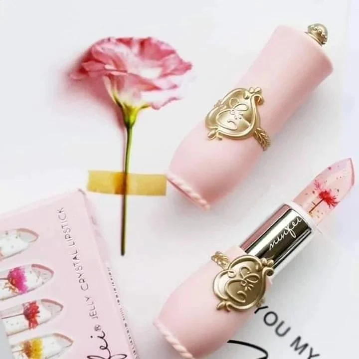 Rndum Color 1 Pc Crystal Flower Jelly Lipstick Long Lasting Nutritious Lip Balm Pink Lip Gloss Clear Glossy Flower Lip Gloss