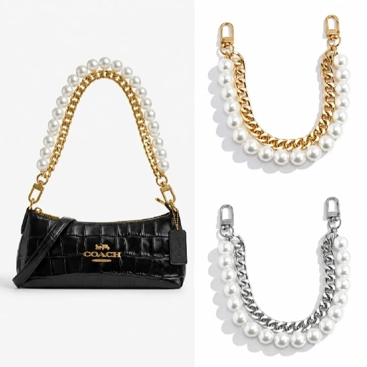 Pearl Chain Straps For Handbags - Fashion Accessories For Handbags Handles - Metal Chain Jewellery Accessories