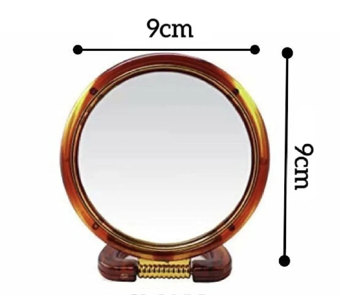 2-Sided Makeup Mirror | Double Sided Magnifying Vanity Mirror | Portable Table & Hand Mirror | Foldable Cosmetic Mirror | Round Beauty Mirror