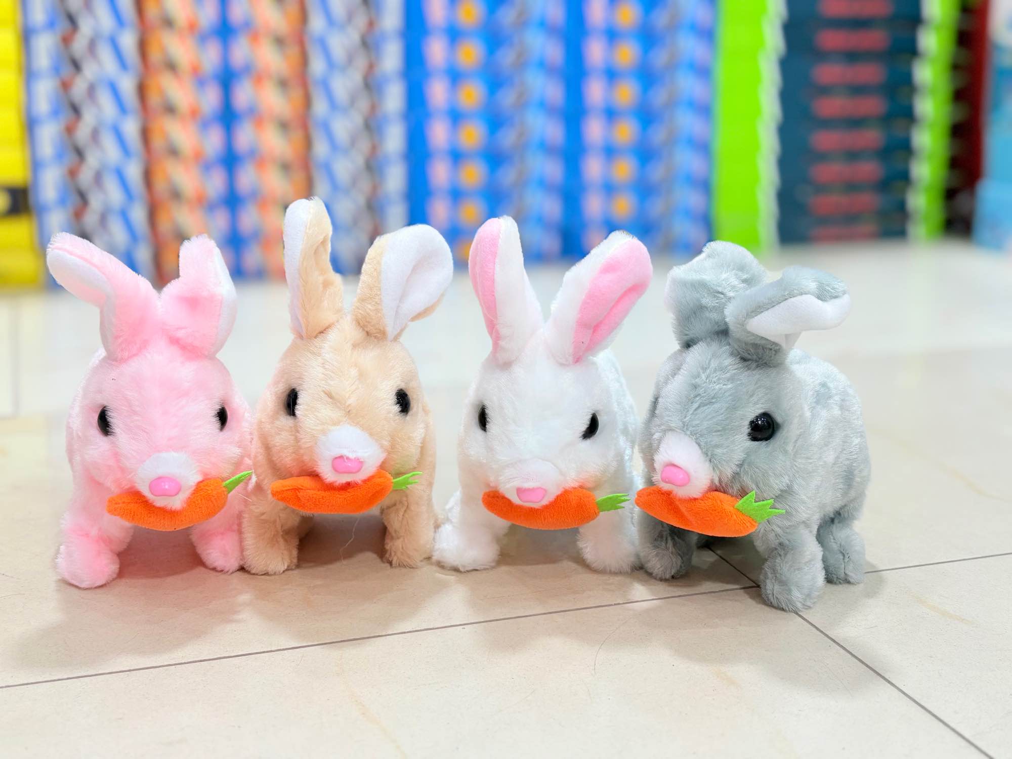 Electronic Plush Rabbit Toy Robot Bunny Walking Jumping Running Animal Shake Ears Cute Electric Pet for Kids Birthday Gifts