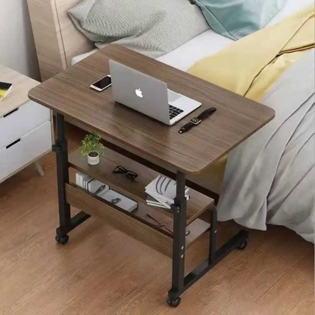 Adjustable Height Laptop Table, Computer Table, Gaming Table, Study Table, Tables with storage Shelves, Side Table, Bed Side Table, available in 8 colors Combinations, Modern Computer Table, Writing Table,Study Table, Size (27 inch Length, 16 inch Width)