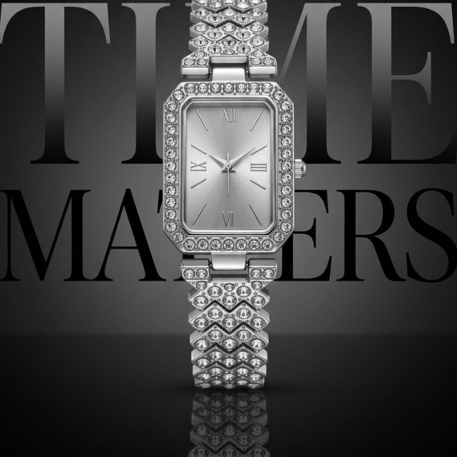 Rectangle Shape Watches in Rhinestone Blended Stainless Steel Jewelry Chain - Stylish Diamond Crystal Wrist watch For Girls With Bracelet Fashion Watch for Women's & Ladies - Premium Stylish Strap With Box For Gifts