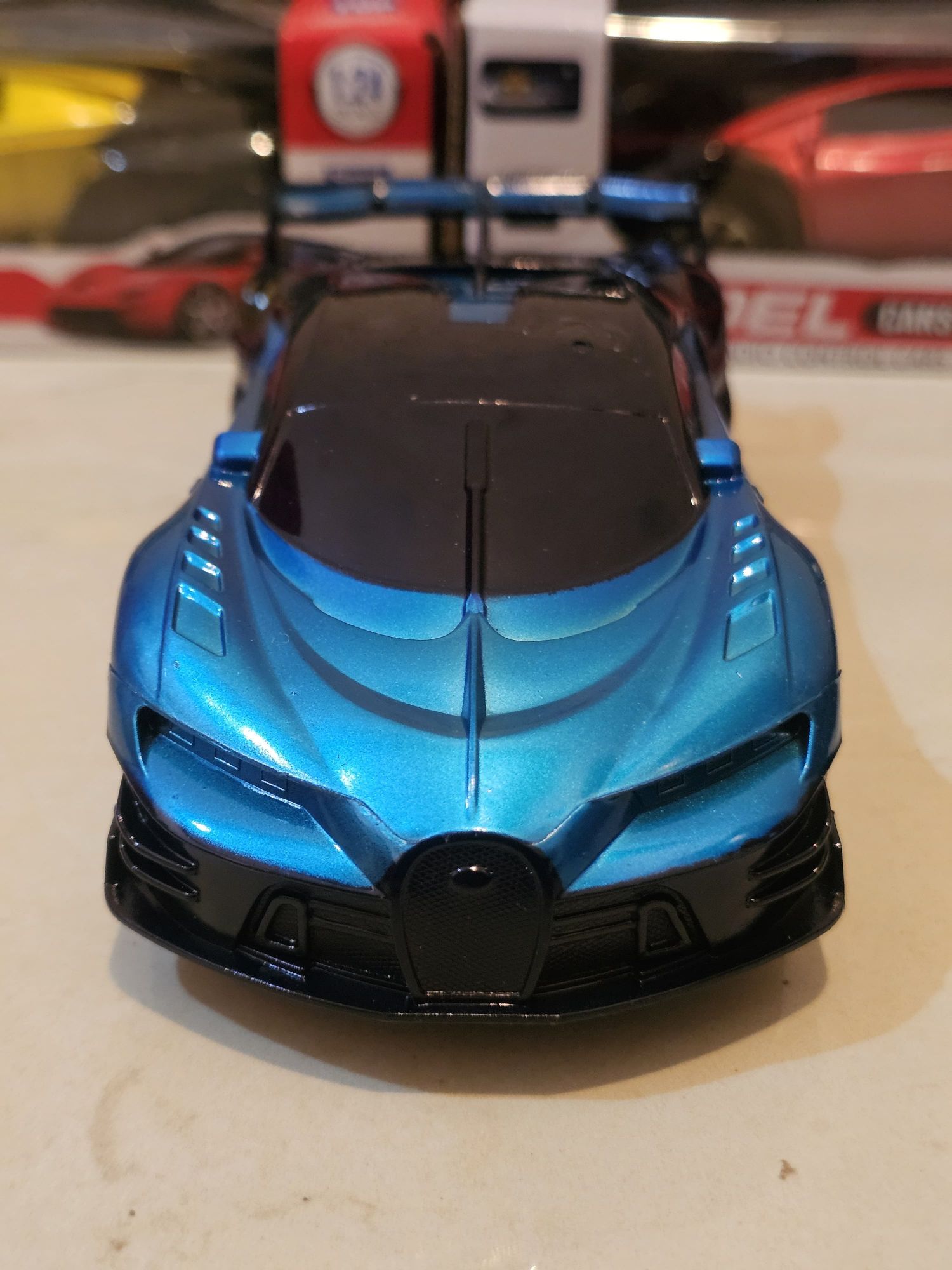 Bugatti Style RC Car 27MHz Radio Control Toy | High Speed Remote Control Racing Car for Kids | Blue