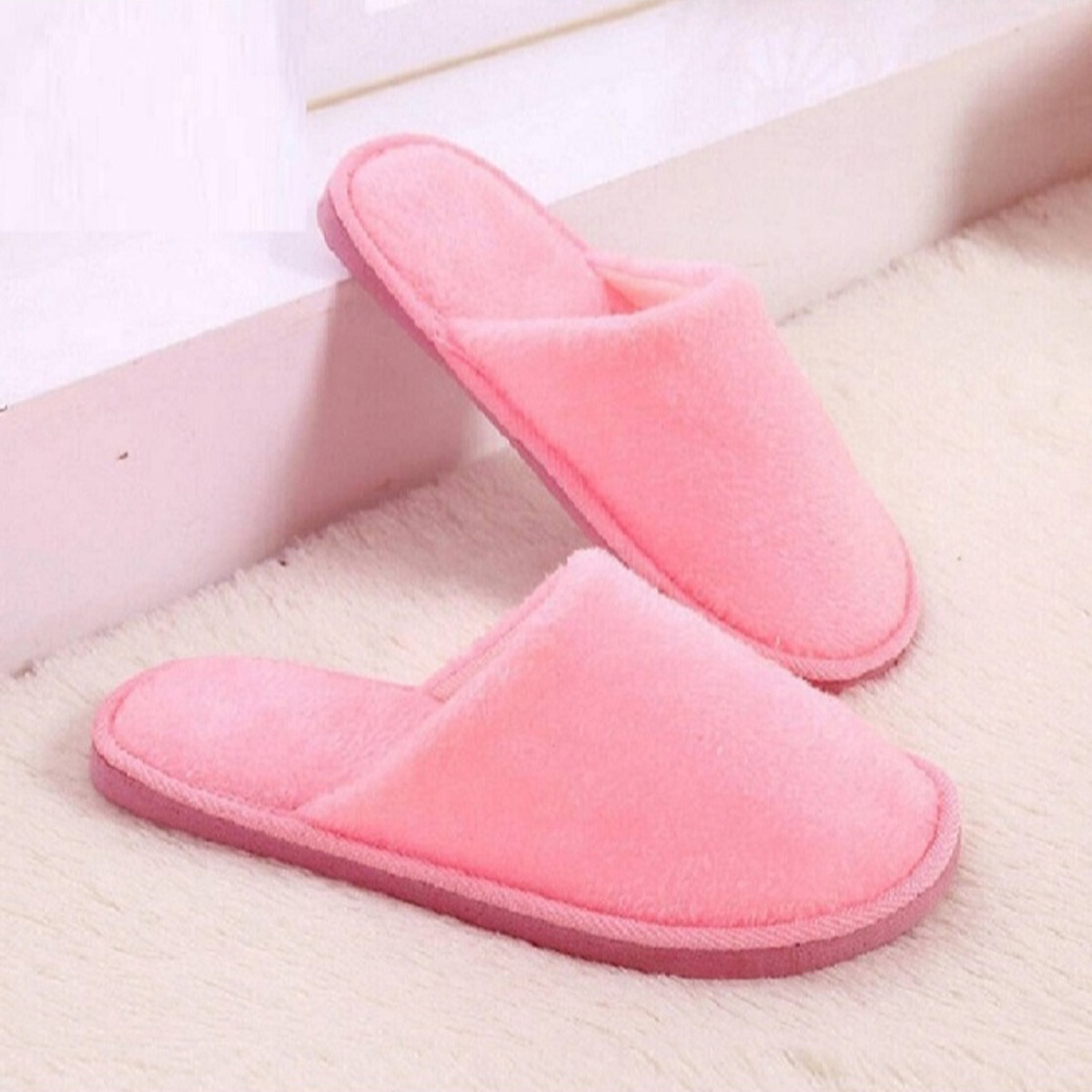 New High Quality Women Home Anti-slip Plush Slipper Winter Warm Cotton House Indoor Slipper