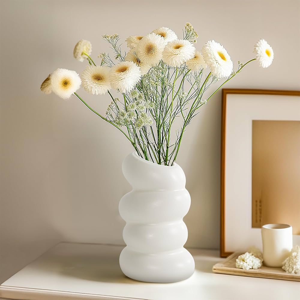 Elegant Spiral unbreakable Plastic Vase – 6 Inches | Perfect for Home, Office, Living Room & Luxury Decor(only vase)