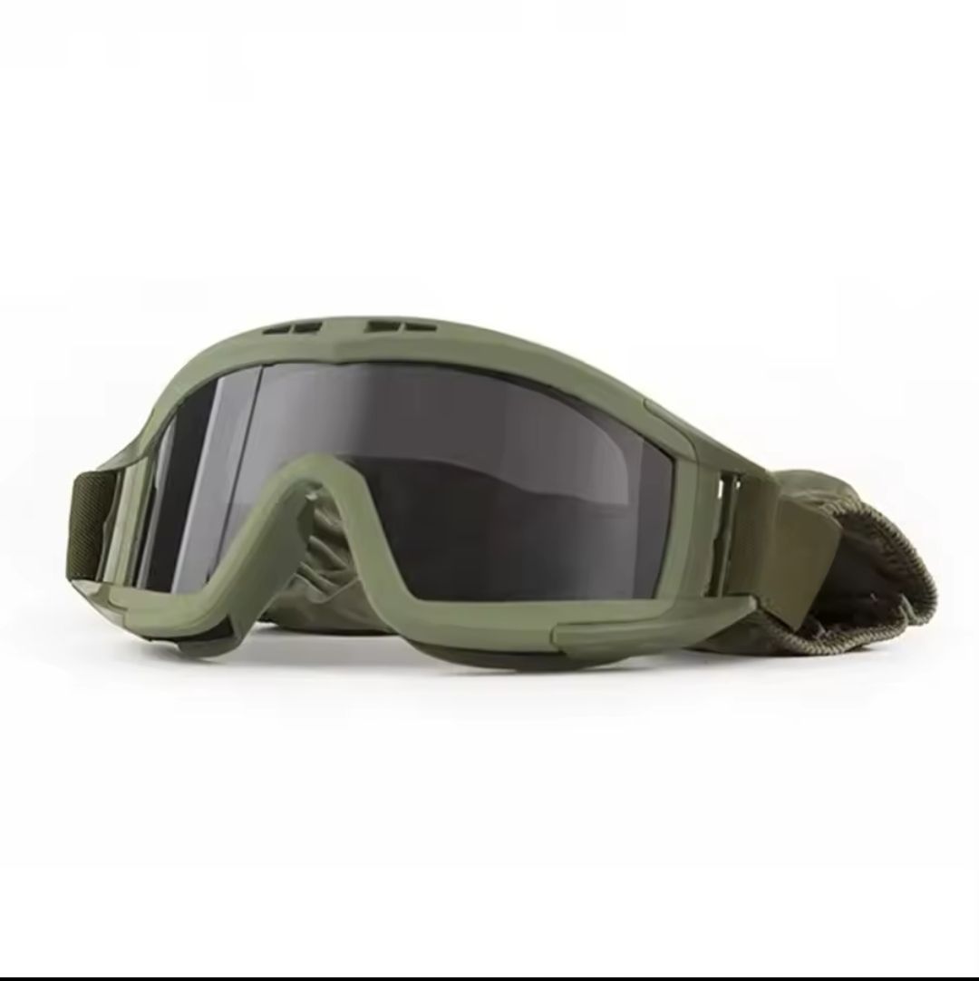 Outdoor Sports Military Airsoft Tactical Goggles With 3 Interchangable Lens Impact Resistance