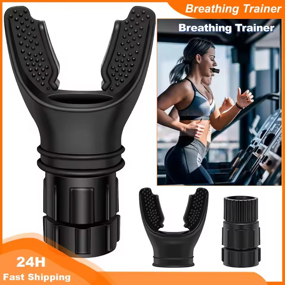 Breathing Trainer Lung Flexer Durable Fitness Exerciser Increases Lung Capacity Breath Adjustable Levels Respiratory Deep Breath