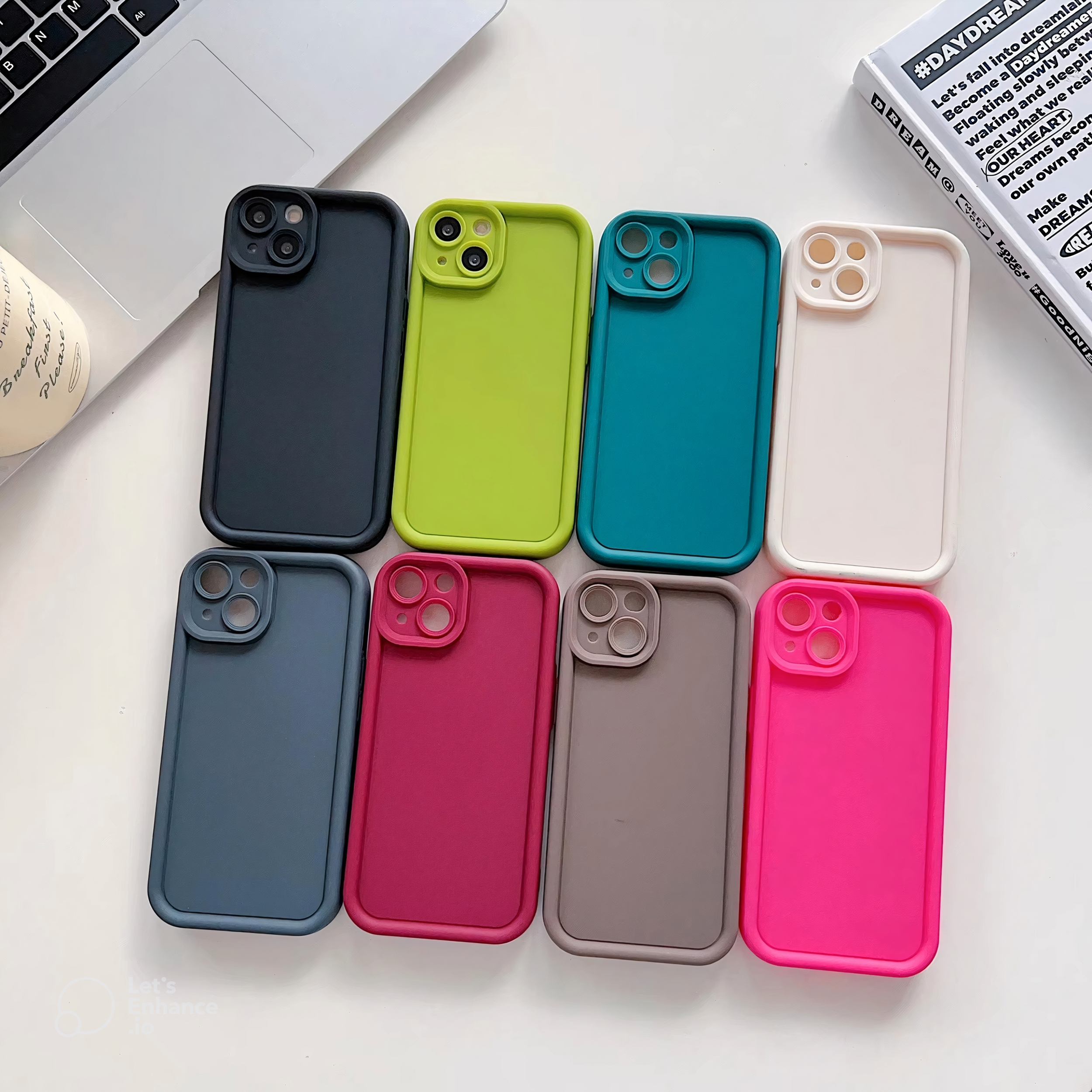 Sixonic Candy Silicone Cover For 17 / 16 / 15 / 14 / 13 / 12 / 11 / X / XS / XR / 8 / 7 / 6 / 6S Mini, Air, Plus, Pro & Pro Max Cover – Shockproof Soft TPU Back Cover with Camera Lens Protection Back Cover