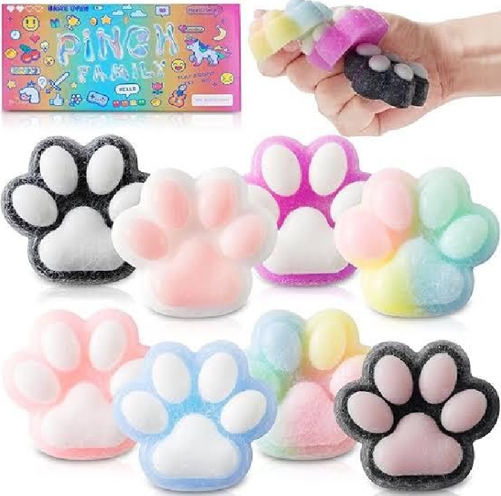 Cat Paws Squishy, Cat Paw Anti-Stress Ball, Cat Squishy Squeeze Toy, Cat Paw Squeeze Toy with Balls, Sensory Toy, Anti Stress Toy