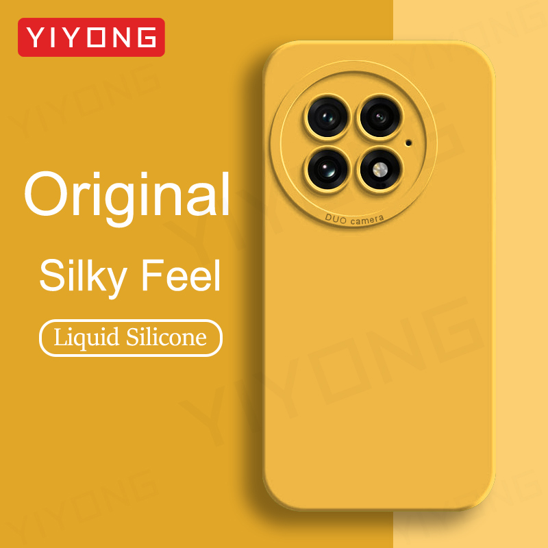 For One Plus 13 Case YIYONG Original Liquid Silicone Soft Cover For  13 13R 12 12R 11 11R 15 15R OnePlus13 5G Phone Cases